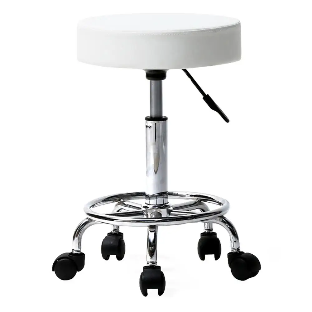 

360 degree Round Stool Ha Ha Feet Rotation Bar Stool White
