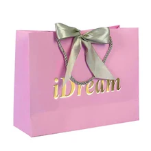 Пользовательский шаблон Элегантная черная лента Белая 210gsm C1S бумажная хозяйственная сумка с вашим собственным логотипом