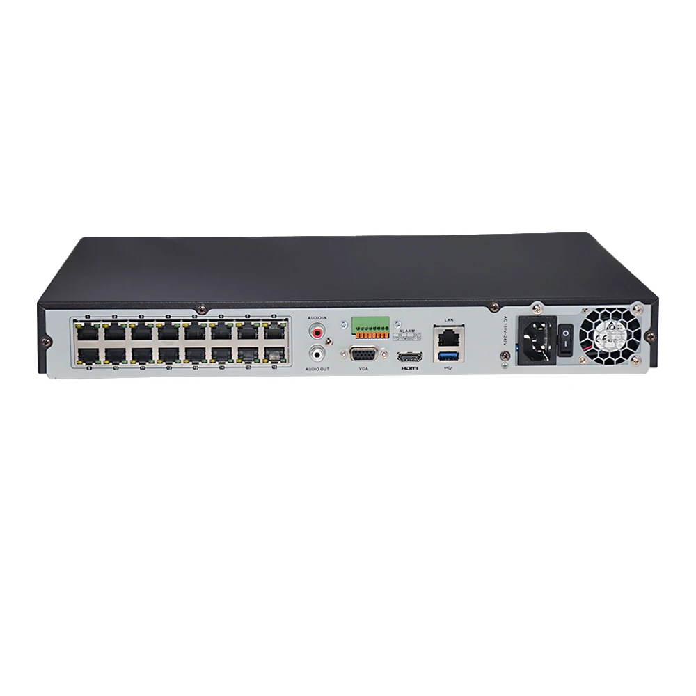 Hikvision OEM NVR DS-7616NI-I2/16 P(OEM Модель: DT616-V2/P16) 16CH POE NVR для POE камеры 12MP Max 2SATA сетевой видеорегистратор