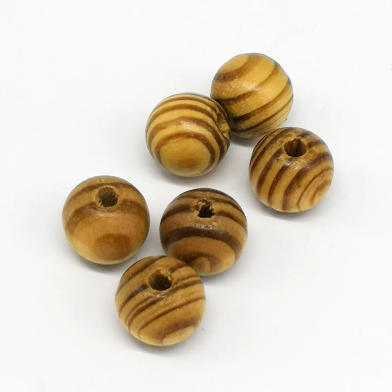 Nature 6pcs Natural Wood Teething Beads Wooden Ring Stick Children Kids DIY Wooden Jewelry Making Crafts Dreamcatcher Macrame Accessories - Цвет: Nature 6pcs