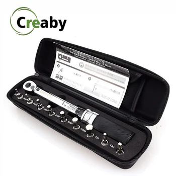 

10PCS/SET 1/4" 1-25Nm Mini Adjustable Torque Wrench Bike Repair Spanner Bicycle Repair Tool Kit Set Hand Tool Home DIY Repairs