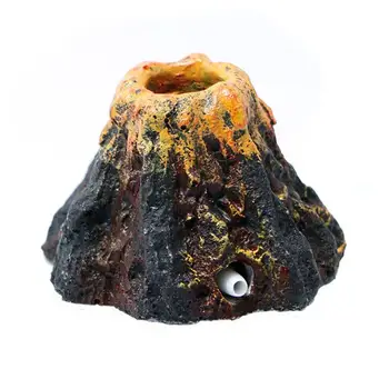 

Aquarium Volcano Shape & Air Bubble Stone Oxygen Pump Fish Tank Ornament