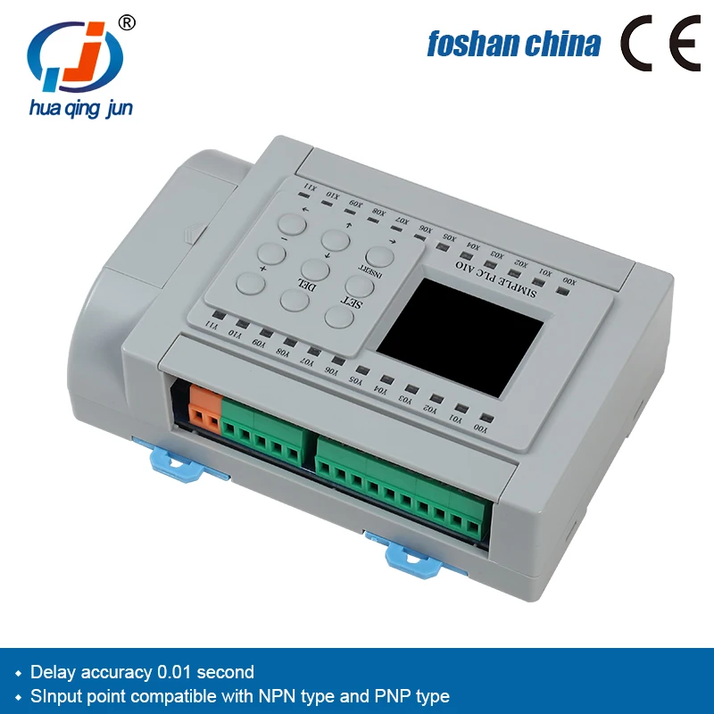 Huaqingjun HMI  ȭ  PLC, Ʈ  AI AO, 0-20mA, 0-10V RS485, 12  12 ƿ