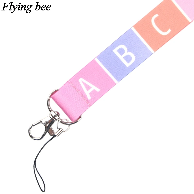 Flyingbee креативный брелок для ключей с буквами мультяшный ремешок телефона женские