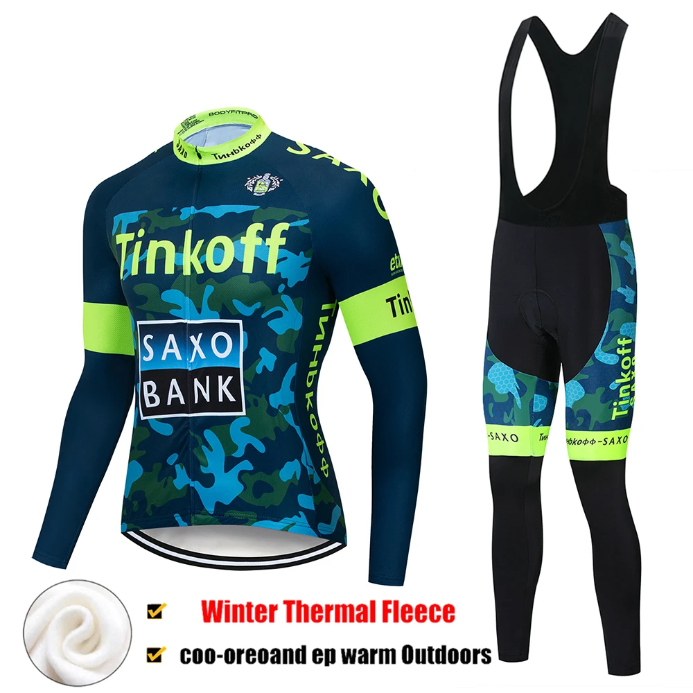 Pic Color Tinkoff теплая зимняя теплая флисовая одежда для велоспорта NW Мужской трикотажный костюм для езды на велосипеде MTB Одежда комбинезон комплект - Color: Pic Color