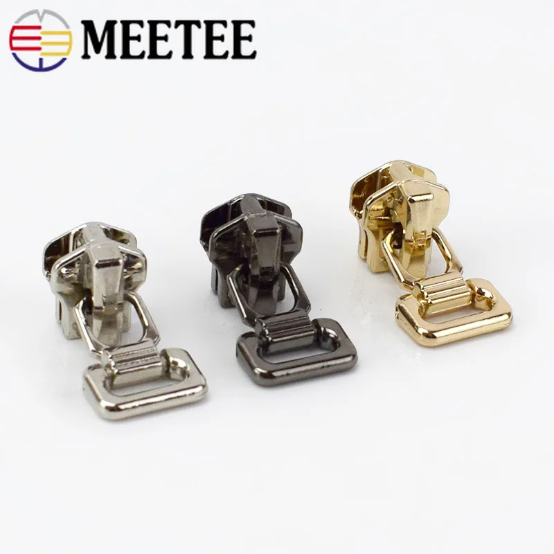10/20 штук Meetee 5# разъемная застежка-молния металлическая молния головка слайдера Съемник замок для сумок одежды Чемодан застежка-молния аксессуары для пошива одежды G3-3