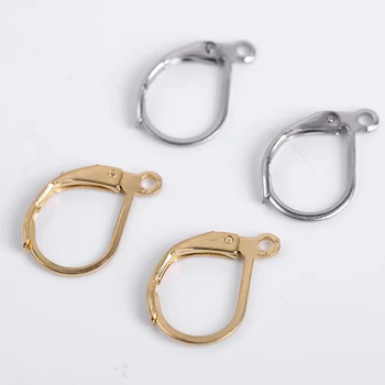 

20Pcs/Lot 15*10mm Stainless Steel French Earring Hooks Wire Settings For Jewelry Earrings Making