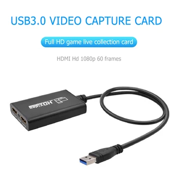 

1080P 60fps HDMI to USB 3.0 Video TV Tuner Card with Mic Input Plug Play Convenient Quick Operate for Xbox PS3 PS4