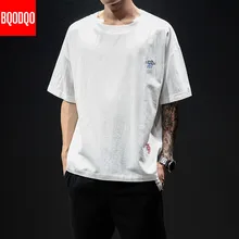 Забавные футболки для фитнеса для мужчин, модная футболка с японским принтом аниме, летняя уличная мужская одежда с коротким рукавом, топы из хлопка