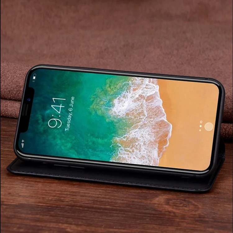 Чехол для телефона из натуральной кожи для iphone X, Xr, Xs, Max, 7, 8 Plus, все включено, анти-падение, бизнес, Воловья кожа, держатель, кожаный чехол