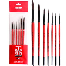 ZHONGSHENG наборы для рисования N200 красный стержень черный хвост край маркировочная ручка один ход крючком Ручка Кисть для гуаши фломастеры