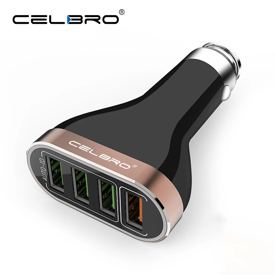 Cargador USB para coche múltiple, carga rápida 3,0 QC 3,0, Cargador USB para coche de 4 puertos, Cargador Universal para teléfono móvil, carga rápida, automático|Cargadores de teléfono móvil| - AliExpress