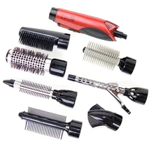 7 in 1 800W Multi-Function Hair Dryer Hair Comb and Straight Comb Brush Kit, Hot and Cold Wind Straight Hair EU Plug