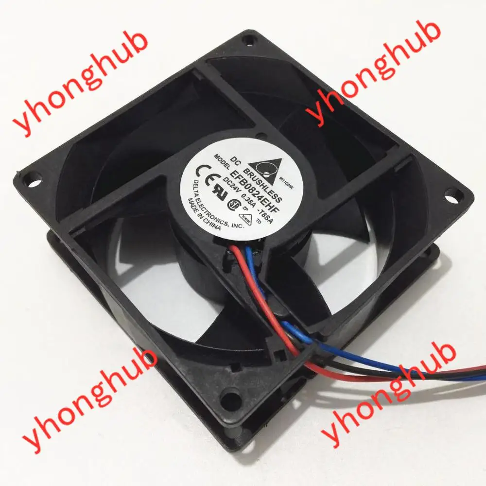 

Delta Electronics EFB0824EHF T8SA DC 24V 0.35A 80X80X32mm Server Cooler Fan
