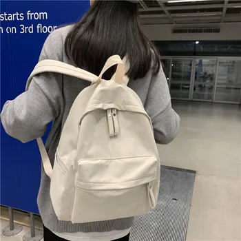 

2020 new women's shoulder bag ladies large capacity travel bag fashion casual solid color zipper backpack