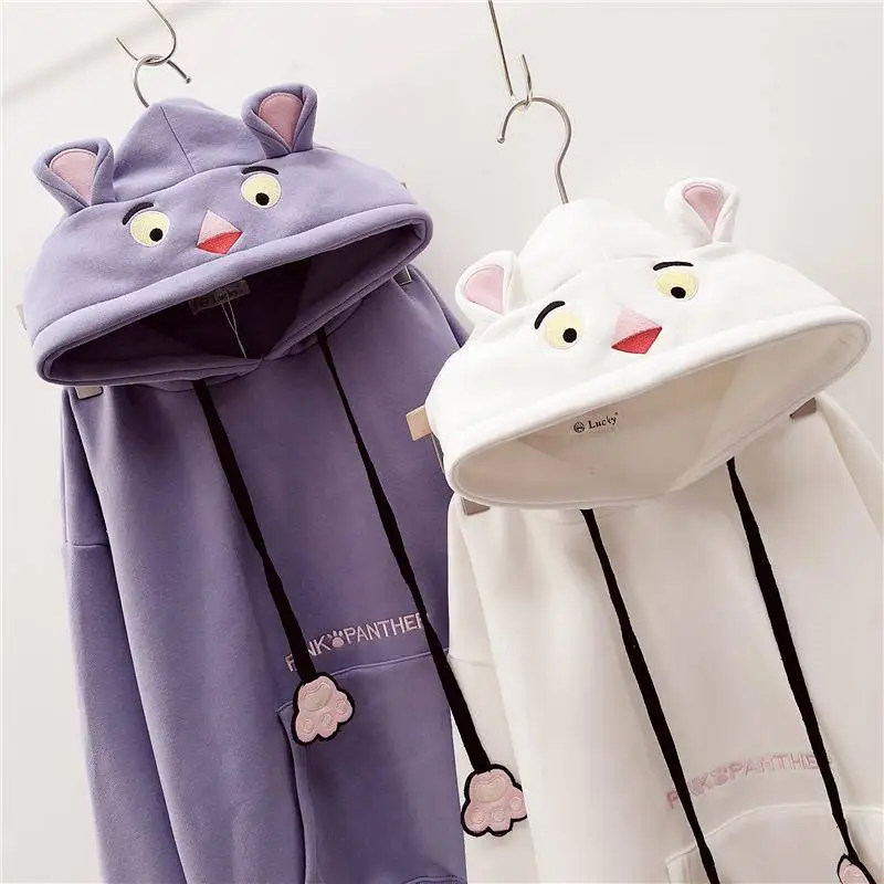 Kawaii Для женщин свободные кофты осень стильная футболка с изображением персонажей видеоигр принт в стиле Харадзюку Толстовка уличная белая негабаритных топы, зимние топы для девочек