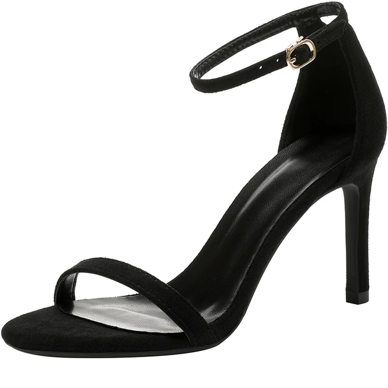 Women High Heels Sexy Word Buckle Sandals Summer Fairy Style Small Wild Fine Heel