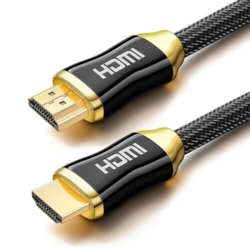 

1 pcs Premium 4K Hdmi Cable 1-10M Zinc Alloy Belt Woven Mesh Gold Plated Braided Lead 2.0 High Speed