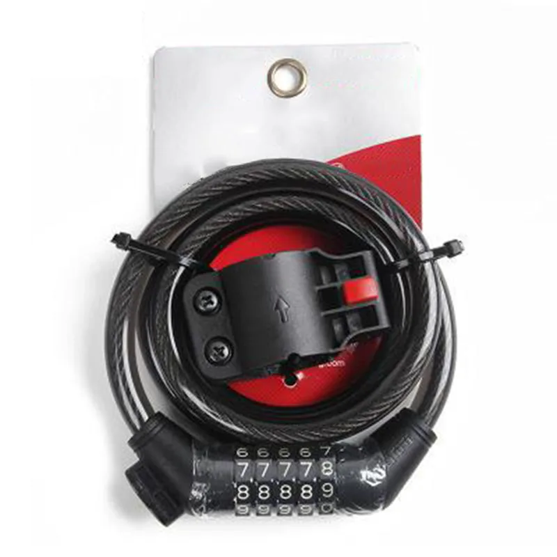 

Universal 1.2M 5-digit Password Bicycle Mountain Bike Lock Riding Equipment non-toxic material bike Lock