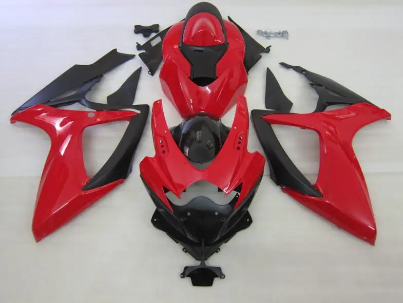 4 подарки ABS мотоцикл полный обтекатель комплект подходит для Suzuki GSX-R 600 750 2006 2007 06 07 GSXR600 GSXR750 на заказ красный белый