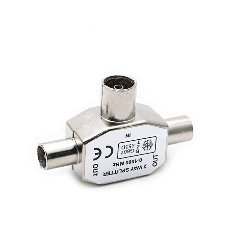 

T Type TV 9.5 1 Male 2 Female Antenna Plug Conversion Cable Joint Adapter for 9.5 interface Video Equipment Connector