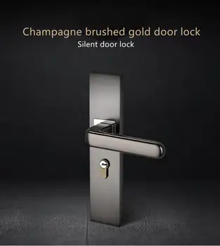 

Mute door lock interior bedroom solid wood American modern minimalist room door solid wood door lock handle household general ty