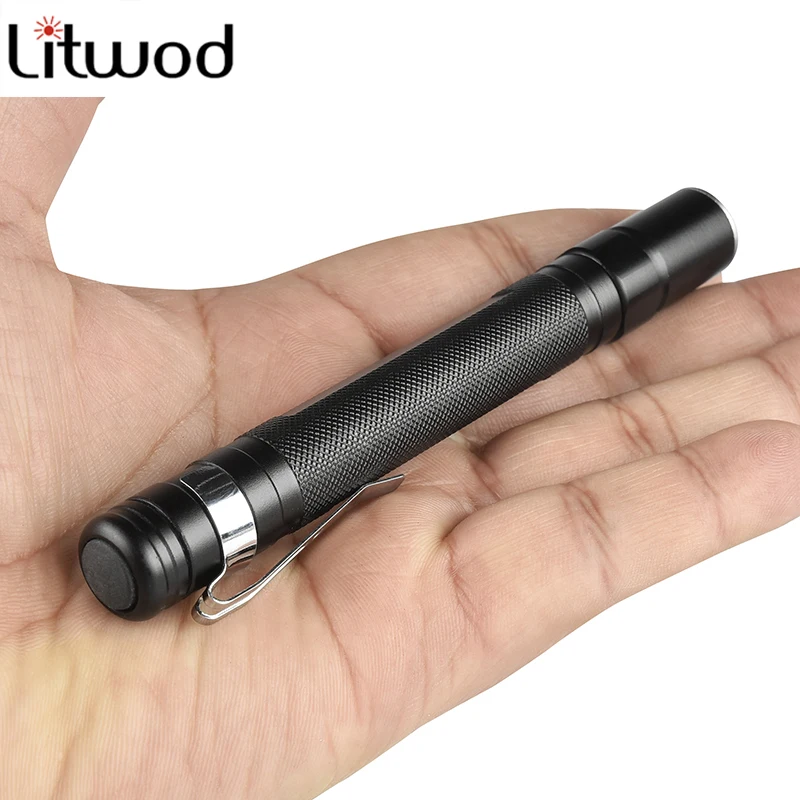 Mini Penlight Pocket Light LED Flashlight Torch XP-G Q5 2000LM Waterproof Lantern AAA Battery Led For Camping Hiking Litwod | Лампы и