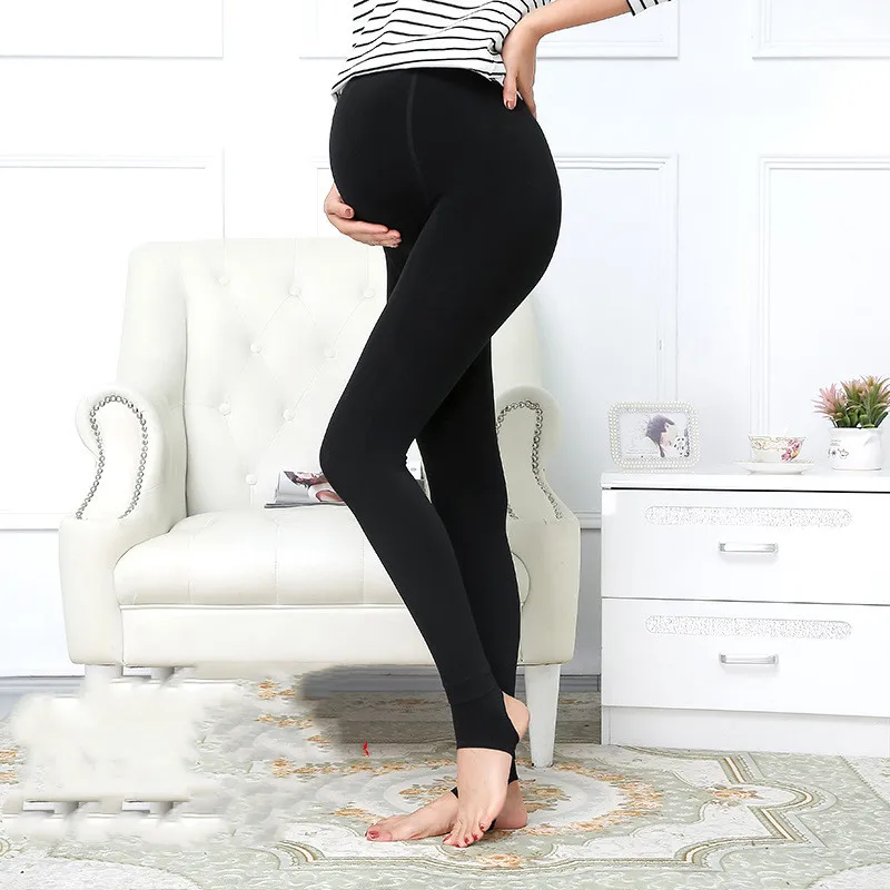 New Autumn winter pregnant women bead velvet Outwear Leggings maternity warm thin thicken pants stepping women solid clothing