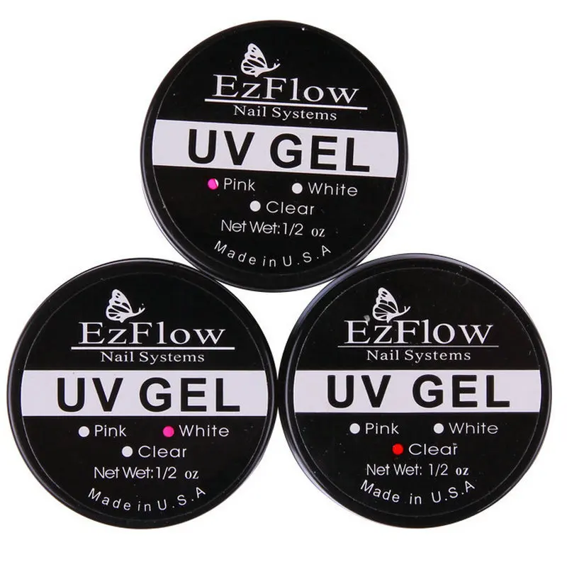 Manicure Transparent Pink And White Extension Glue EZ Light Treatment Polish UV Light Treatment Extension Glue Foundation Glue R