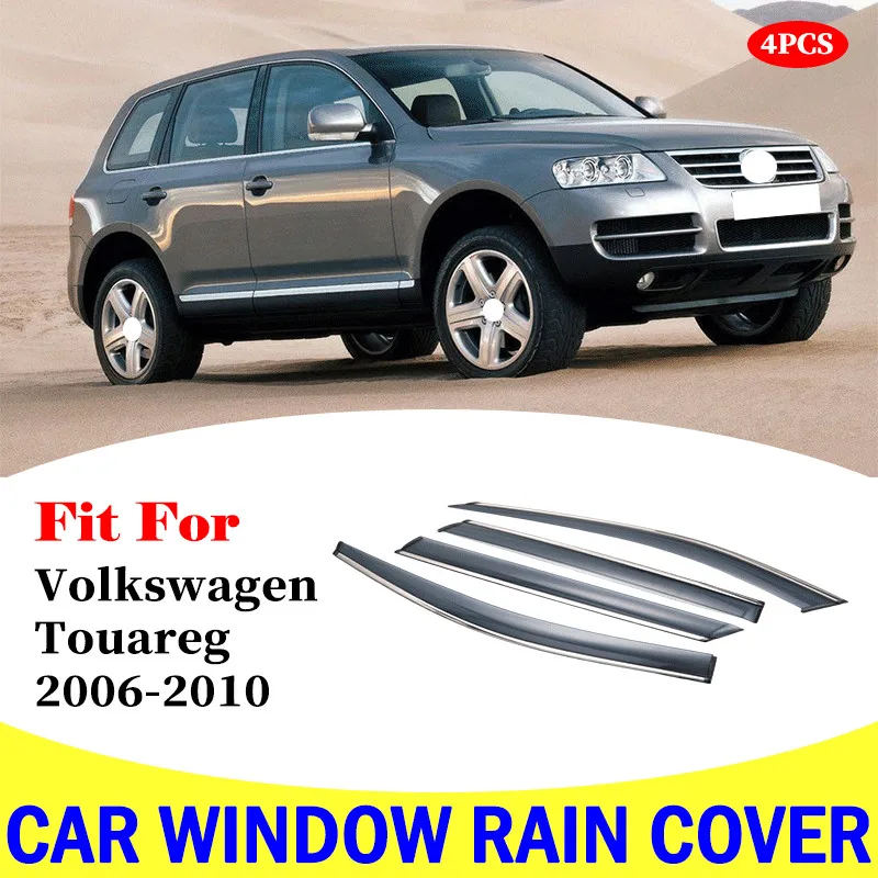 For Volkswagen VW Touareg 2006-2010 window visor car rain shield deflectors awning trim cover exterior car-styling accessories