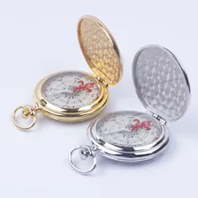 [Patel] бутик Многофункциональный J35 металлический флип компас открытый компас карманные часы медный компас