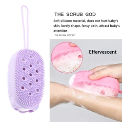 Brosse de bain Portable pour bébé, exfoliante pour le corps en Silicone, outil de Massage, dessin animé, nouveau, 2021 