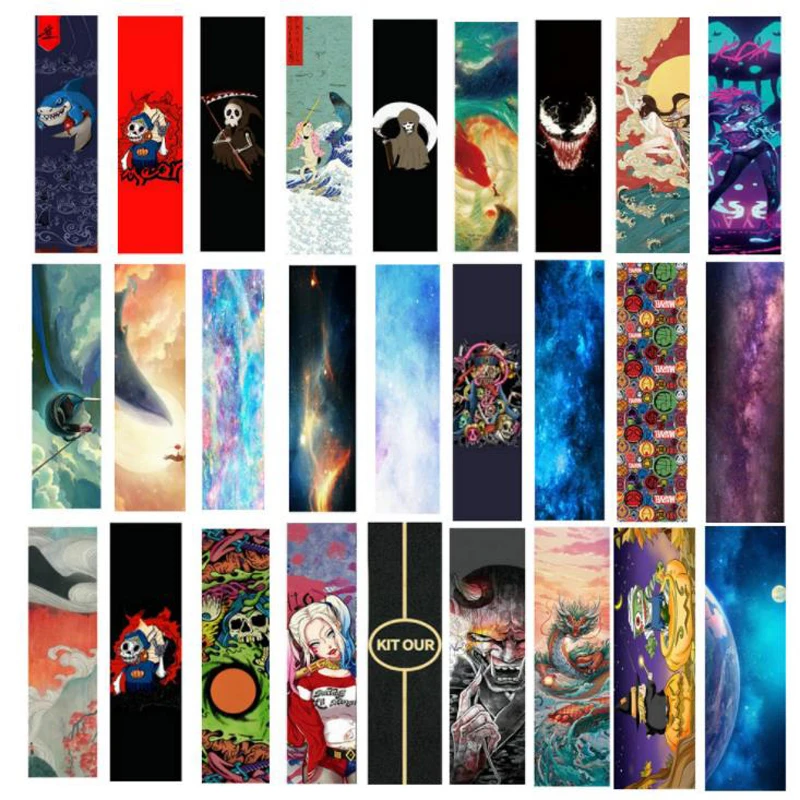 Skateboard Accessories Skateboard Sandpaper Skateboard Grip Tape 84*23cm Double Rocker Skateboard Sandpaper for Skateboard Deck