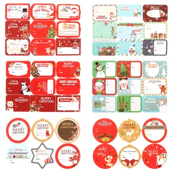 

18 Sheets Christmas Labels Stickers Practical Creative Adorable Label Stickers Self Adhesive Gift Label for School Home