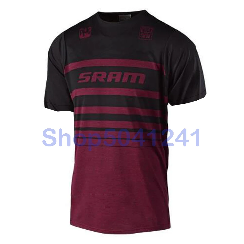 Новая гоночная футболка SRAM для горного велосипеда, мотоцикла, велоспорта, футболка Crossmax, Ciclismo, одежда для мужчин, MTB MX, футболка - Цвет: D