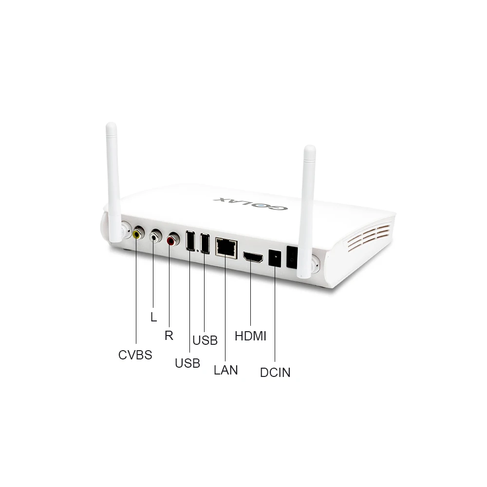 Смарт ТВ приставка Android 7,1 S905W четырехъядерный GOLAX M7 4K H.265 медиаплеер 2,4G Wifi 100M Lan USB2.0 HD2.0 телеприставка VS Leadcool