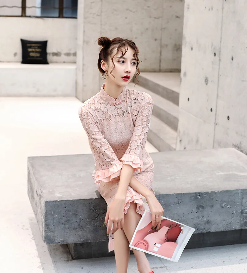 Красный китайский традиционный свадебный одежда невесты Qipao платье комплект
