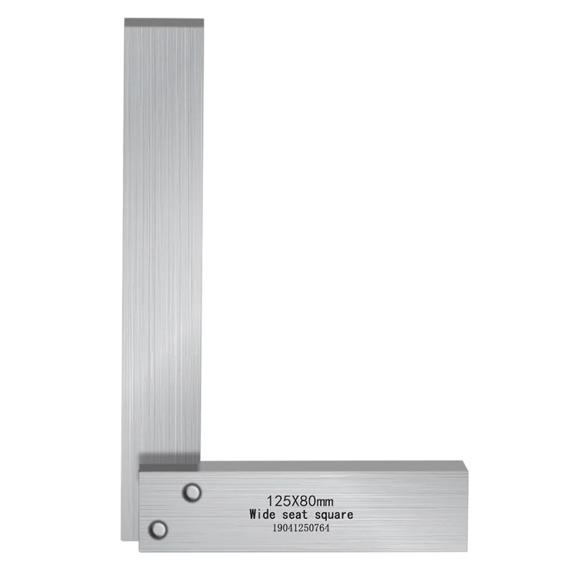 Square 90-degree square L-shaped ruler With ground seat Precision hardened steel angle ruler 63x10 80x50 100x60 125x80mm