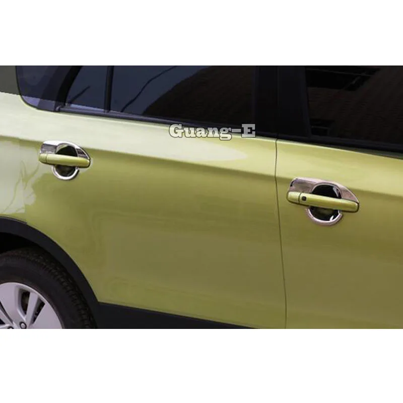 Для Suzuki S-Cross SX4 Автомобильная крышка детектор отделка наружная, дверная чаша палка лампа молдинг 4 шт