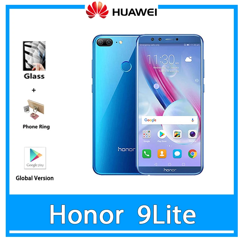 Honor 9 lite Google Play Store EMUI 8.0 Smartphone Kirin 659 Mobile phones  5.65 inch IPS screen 4g 32g