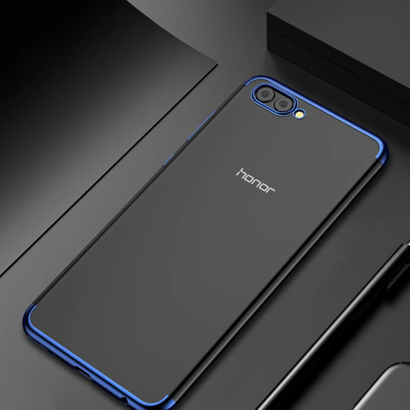 Crystal Soft Silicone TPU Case For Huawei Honor 8X Max 9 8 10 Lite Plating Ultra Thin Cover 20 Pro 9X Fundas Capa |