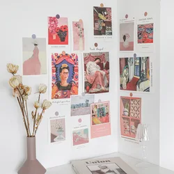 Ins 15 Sheets Art Retro Famous Paintings Postcard Photo Props Diy Collocation Decoration Card Wall Sticker Colour Greeting Card