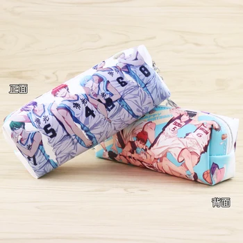 

Anime Kuroko no Basket PU Leather Pencil Bag Kuroko Tetsuya Zipper Cosmetic Bag Travel Makeup Bag