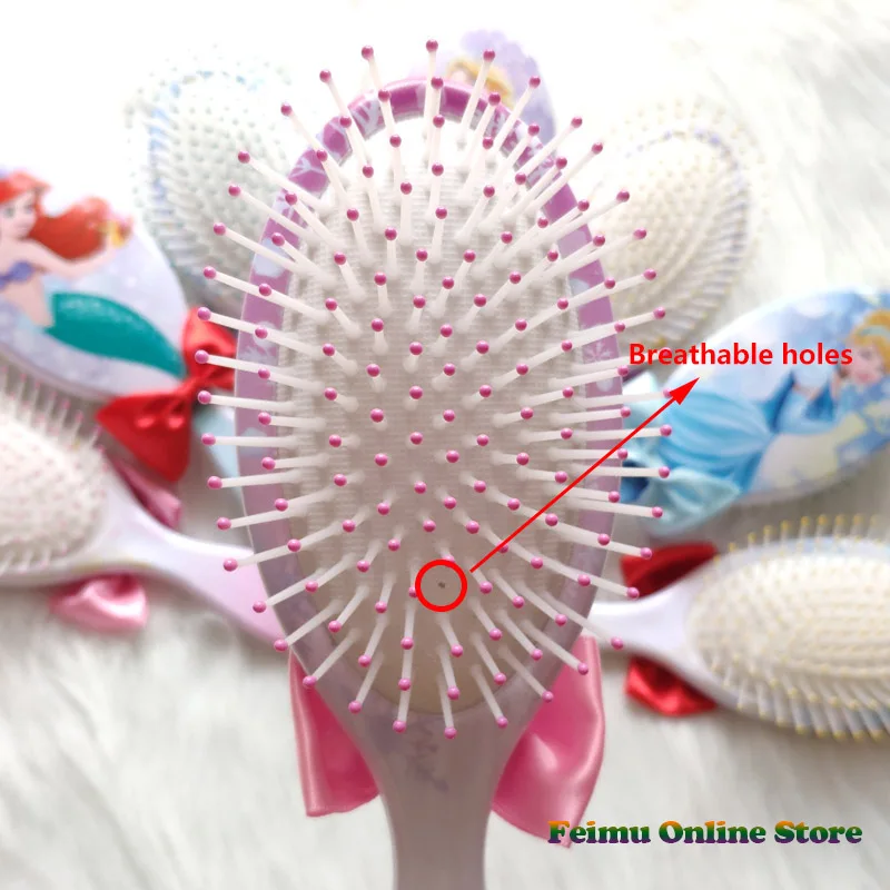 Disney Frozen Comb 3D Mickey Minnie Comb Elsa Anti-Static Air Cushion Hair Care Brushes Baby Girls Dress Up Makeups Toy Gifts