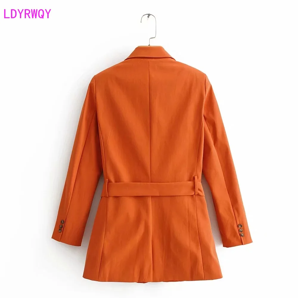 LDYRWQY spring and summer new European and American women's fashion solid color single buckle closed waist strap one-piece suit