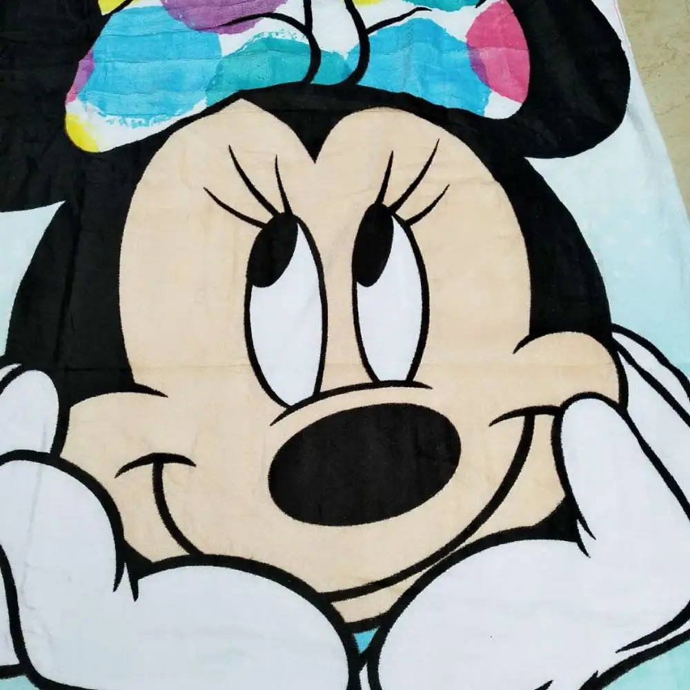 Disney New Cartoon Minnie Mickey Mouse Friends Cotton Girls Kids Teens Bath/Beach Towel 75x150cm Children Swimming Towel