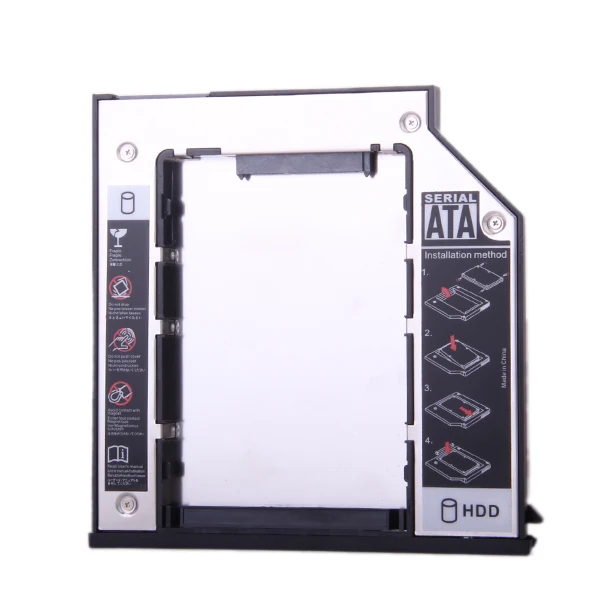 9.5mm SATA To SATA 2nd SSD HDD Hard Drive Caddy For Dell E6400 E6500 E6410 E6510 M2400 M4400 M4500