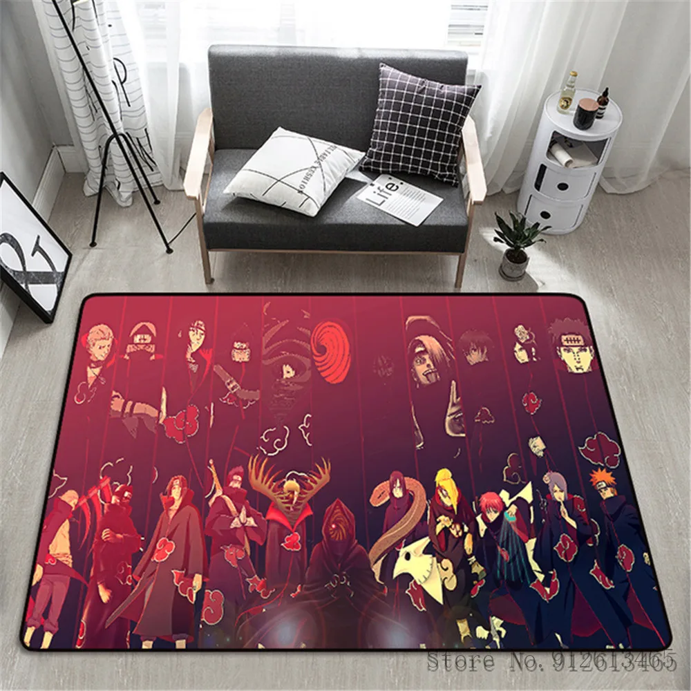 quilt 3D Cartoon Naruto Anime Anime Ninja Uzumaki Uchiha Print Floor Mats area rug Carpets Mats Floor Rug For Living Room Non-slip fitted sheet