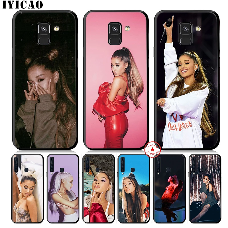 

IYICAO Ariana Grande Singer Soft Phone Case for Samsung Galaxy A9 A8 A7 J6 A6 Plus 2018 A5 A3 2016 2017 Silicone Cover