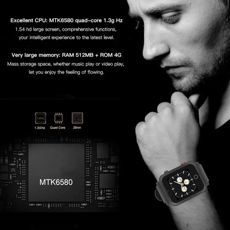 S9D GPS Smart Watch Phone Call Android5.1 WiFi Camera Heart Rate Wristwatch Heart Rate Monitor Blood Pressure Functions For Wome